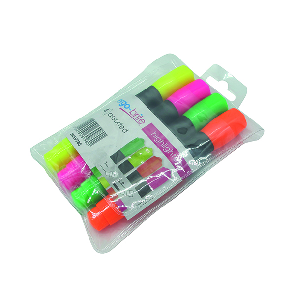 ERGO-BRITE AST ERGO HIGHLIGHTERS PK4