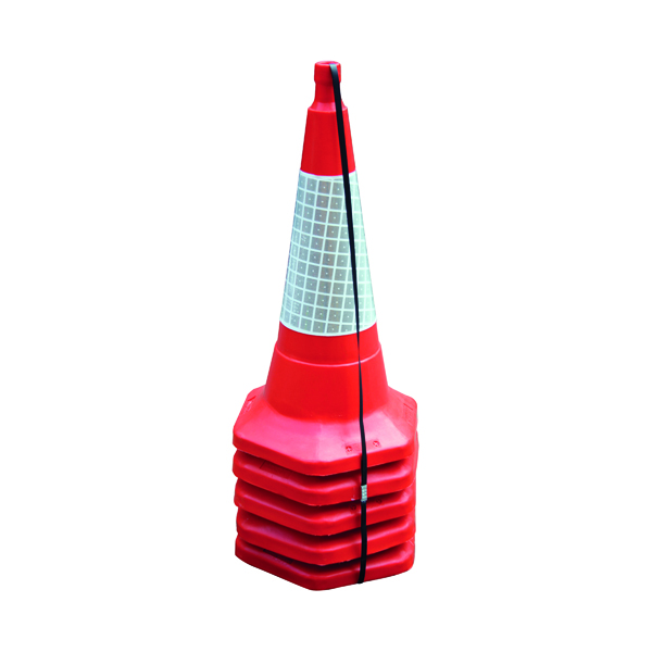 75CM/30IN STD 1 PC CONE PK5 RED