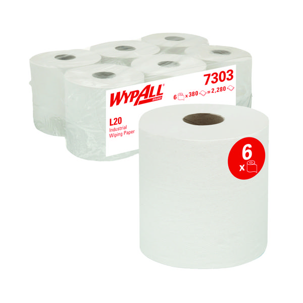 WYPALL L20 WHITE WIPERS PK6