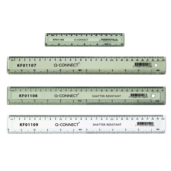 Q CONNCECT RULER 15CM CLEAR