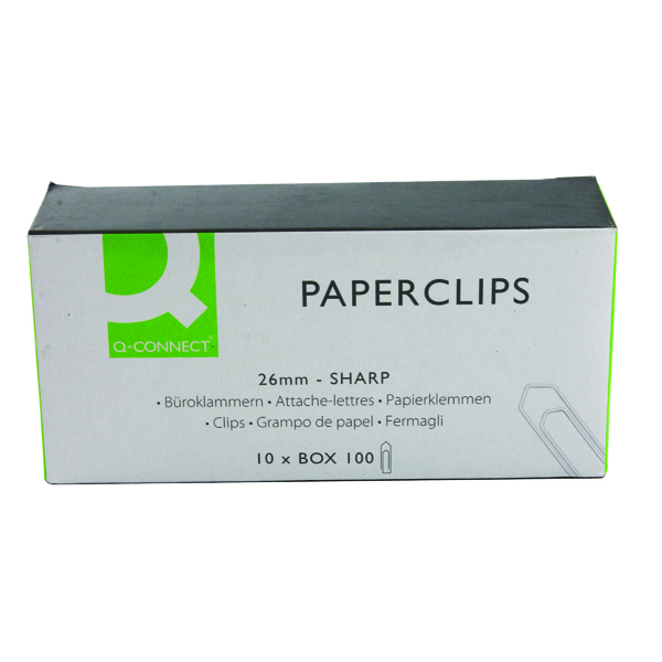 Q-CONNECT PAPERCLIP 26MM PK1000
