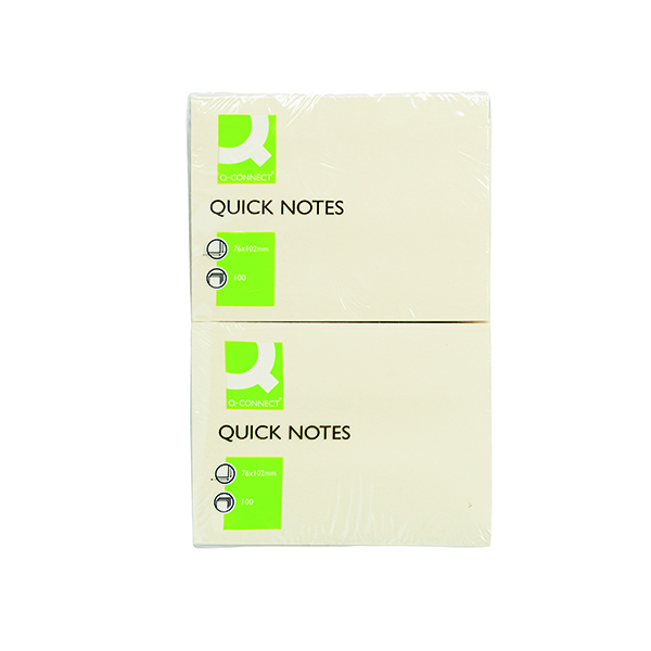 Q-CONNECT STICKY NOTE 76X102MM PK12