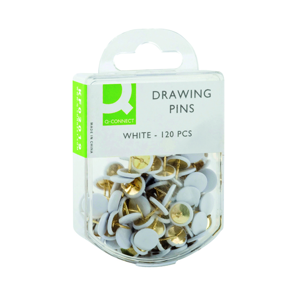 Q-CONNECT DRAWING PIN WHITE PK1200