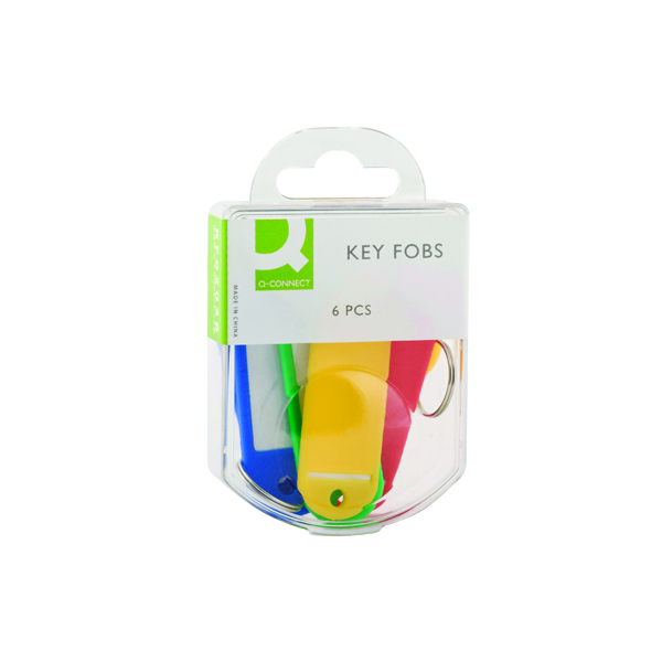 Q-CONNECT KEY FOBS ASSORTED PK6 PK10