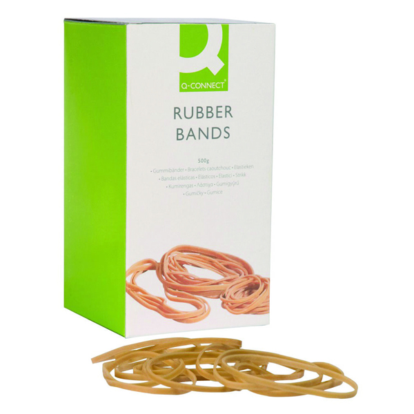 Q-CONNECT RUBBER BANDS 100G ASSORTED