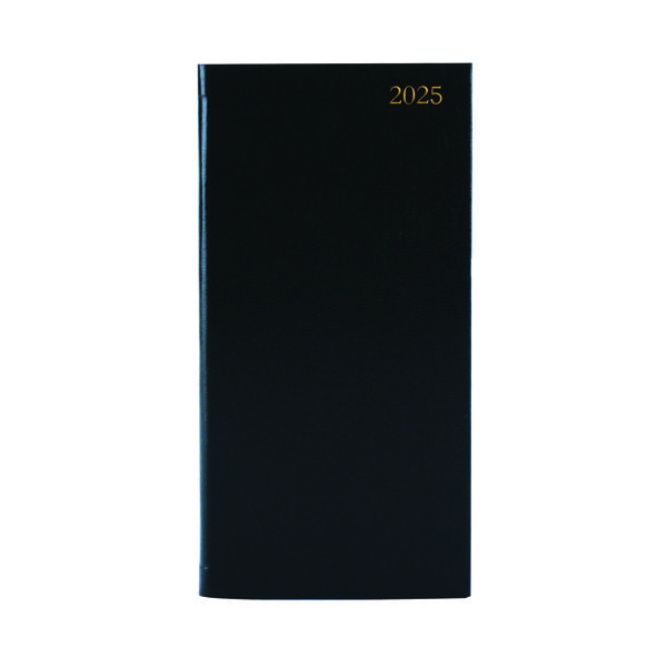 SLIM DESK DIARY PTRT WTV BLACK 2025