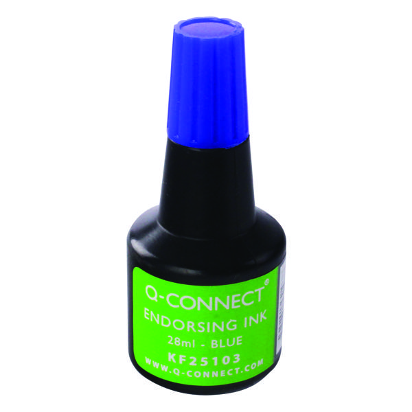 Q-CONNECT ENDORSE INK 28ML BLU PK10