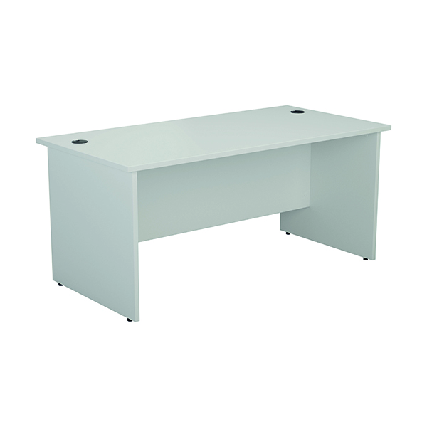 JEMINI RECT PANEL END DESK WHITE