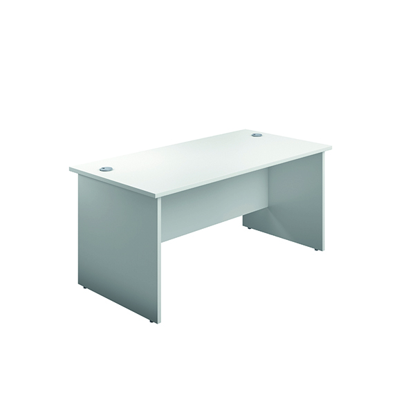 JEMINI RECT PANEL END DESK WHITE