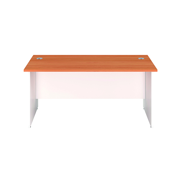 JEMINI RECT PANEL END DESK BEECH/WHT