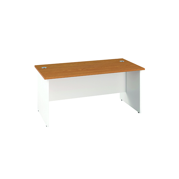 JEMINI RECT PANEL END DESK N/OAK/WHT