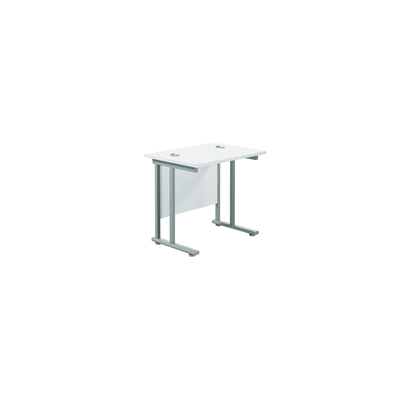 JEMINI DOUBLE UPRIGHT RECT DESK WHT