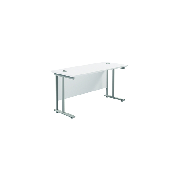 JEMINI RECT CANT DESK 1400X600 WHT