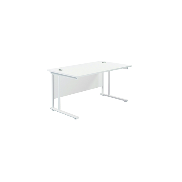 JEMINI RECT CANT DESK 1200 WHT/WHT