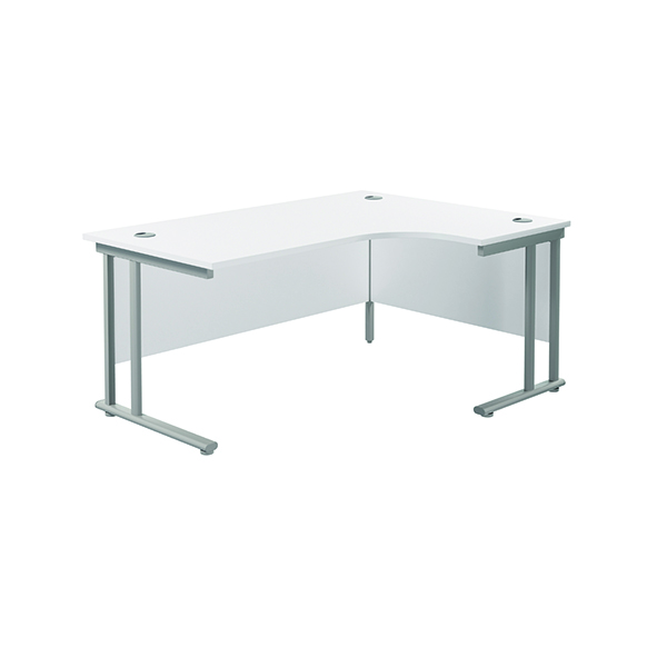 JEMINI RDL RH CANTILEVER DESK WHITE