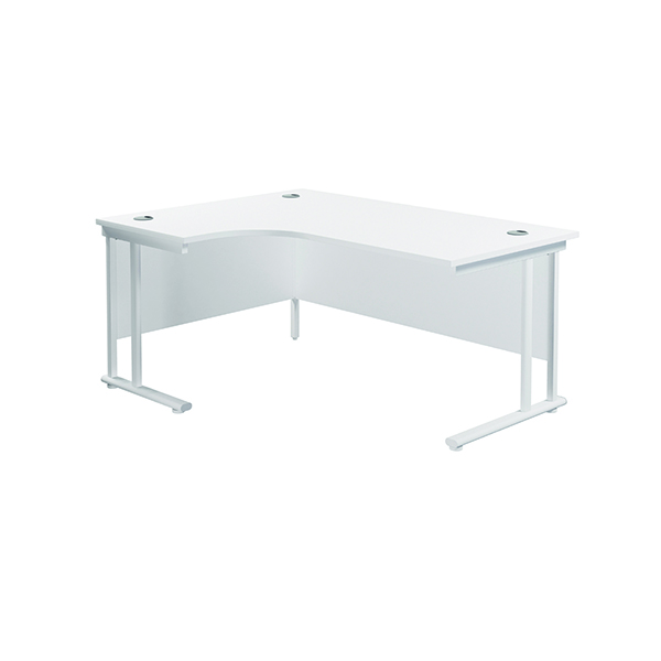 JEMINI RDL LH CANTILEVER DESK WHITE