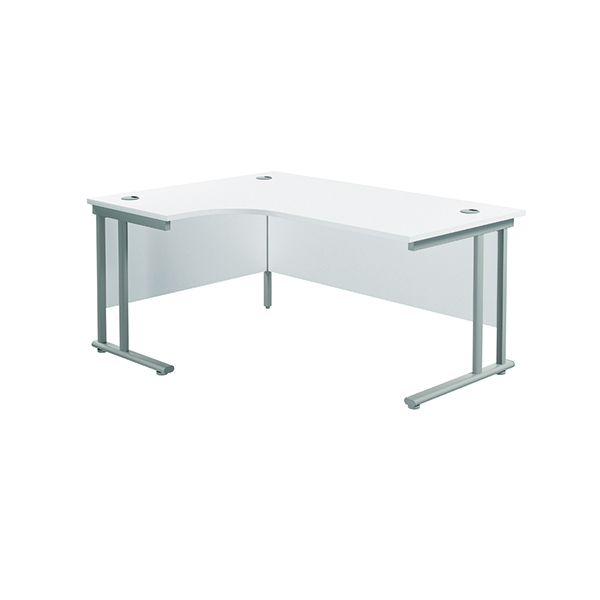 JEMINI RDL LH CANTILEVER DESK WHITE