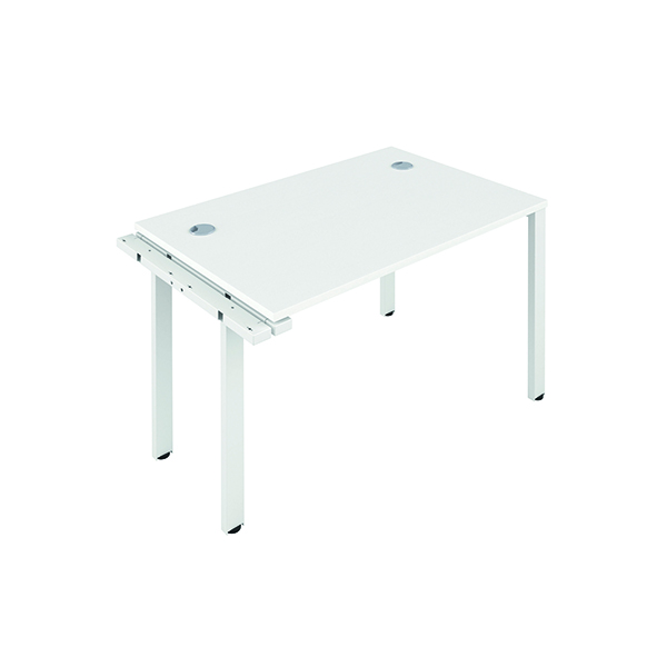 JEMINI 1P EXT BENCH DESK WHITE