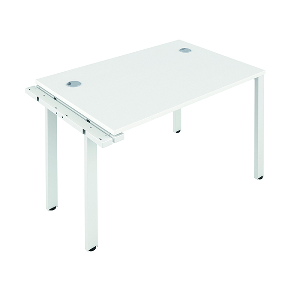 JEMINI 1P EXT BENCH DESK WHITE