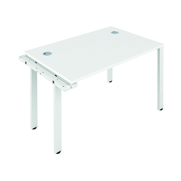 JEMINI 1P EXT BENCH DESK WHITE