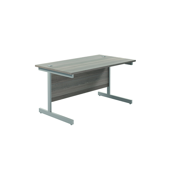 JEMINI RECT DESK 1200X800MM GOAK/SLV