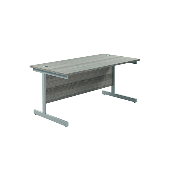 JEMINI RECT DESK 1600X800MM GOAK/SLV