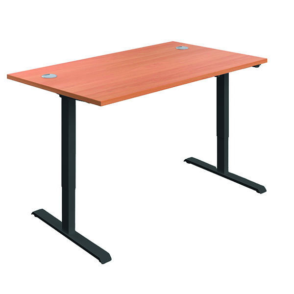 SERRION SIT/STAND DESK 1200 BCH/BLK