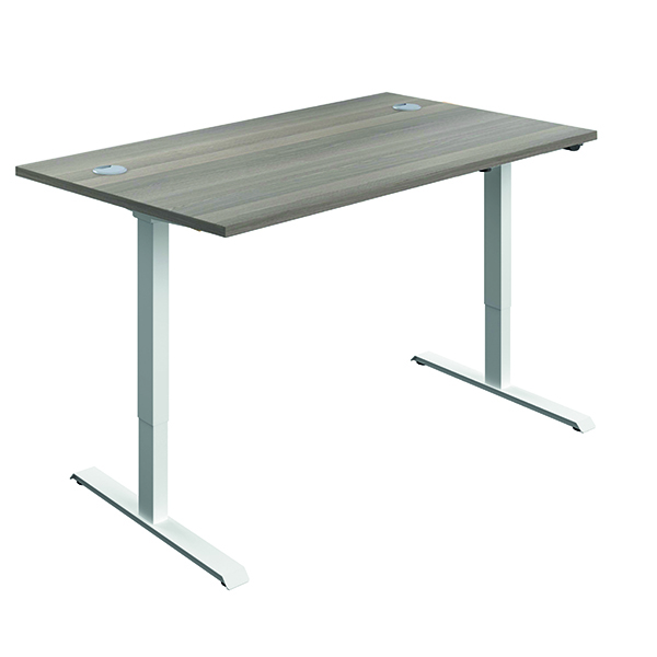 SERRION SIT/STAND DESK 1200 GOAK/WHT