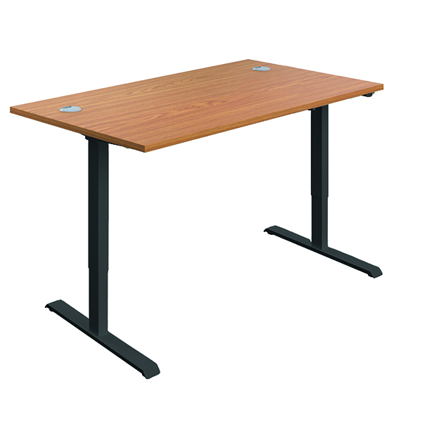 SERRION SIT/STAND DESK 1200 NOAK/BLK