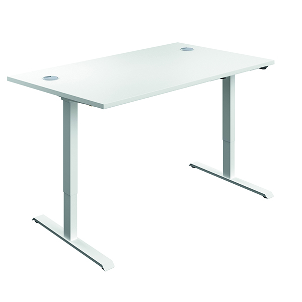 SERRION SIT/STAND DESK 1200 WHT/WHT