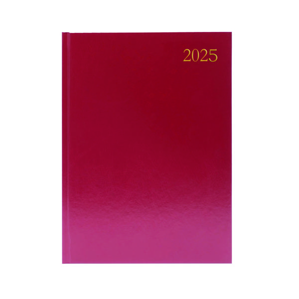 DESK DIARY DPP A4 BURGUNDY 2025