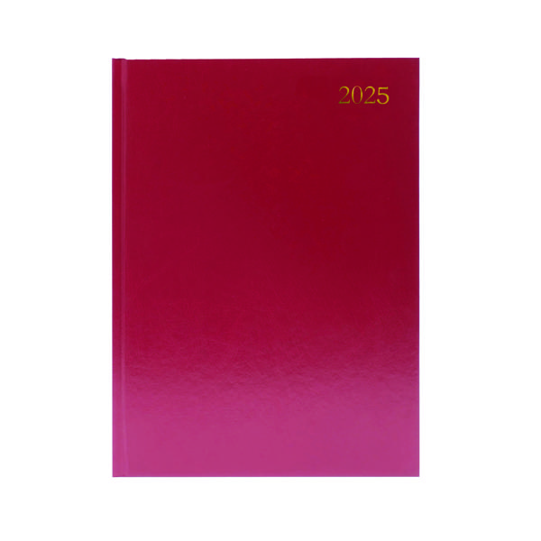 DESK DIARY 2 DPP A4 BURGUNDY 2025