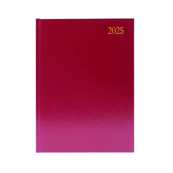 DESK DIARY WTV A4 BURGUNDY 2025