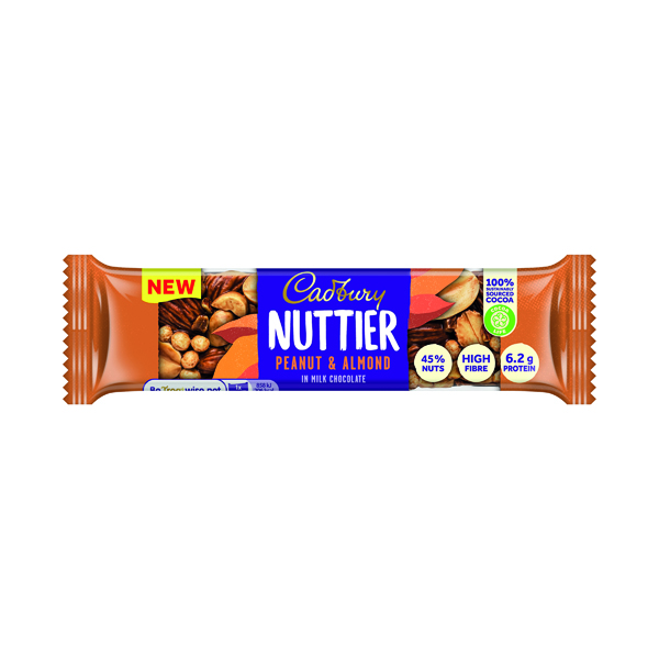 CADBURY NUTTIER PNUT/ALMND 40G PK15