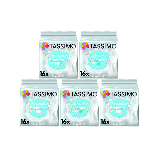 TASSIMO MLK CRM 344G 16 PODS X5 PK80