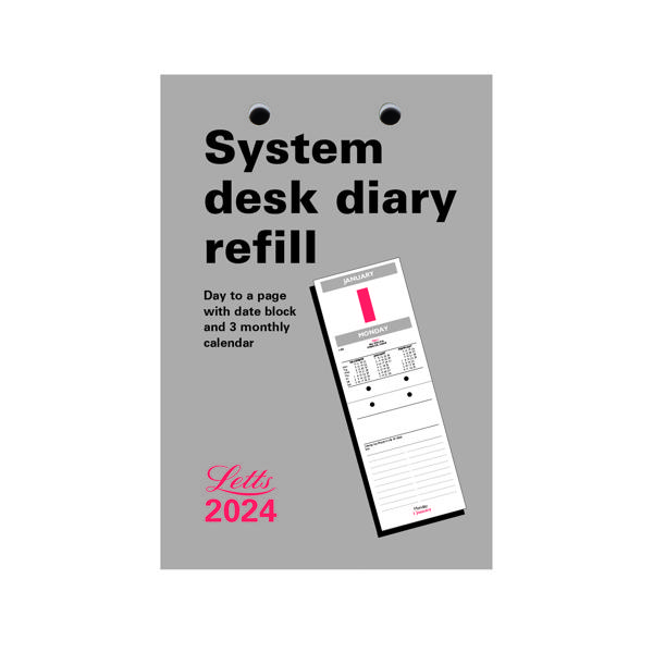 LETTS SYSTEM DESK CAL REFILL 2024