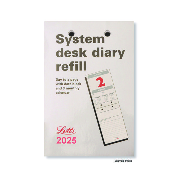 LETTS SYSTEM DESK CALNDR REFILL 2025