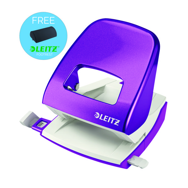 LEITZ WOW OFFICE HOLE PUNCH PURPLE