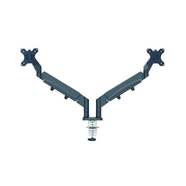 LEITZ ERGO DUAL MONITOR ARM DGREY