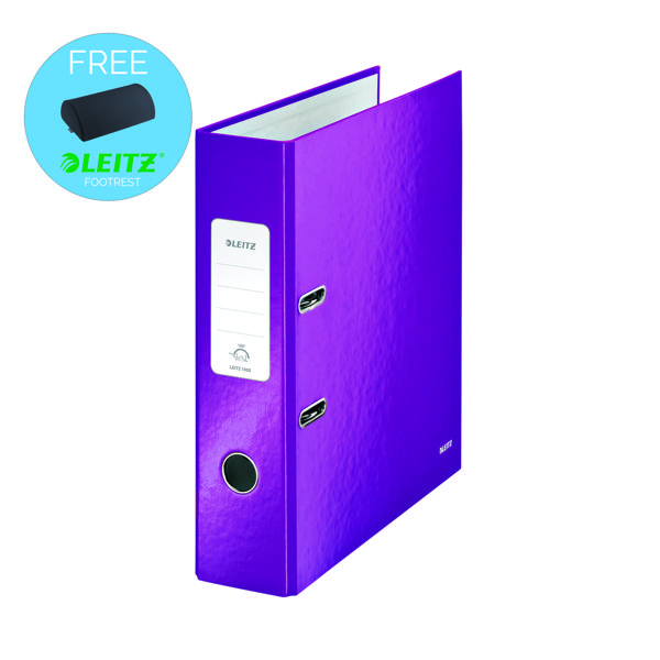 LEITZ WOW LEVER ARCH FILE PURP PK10