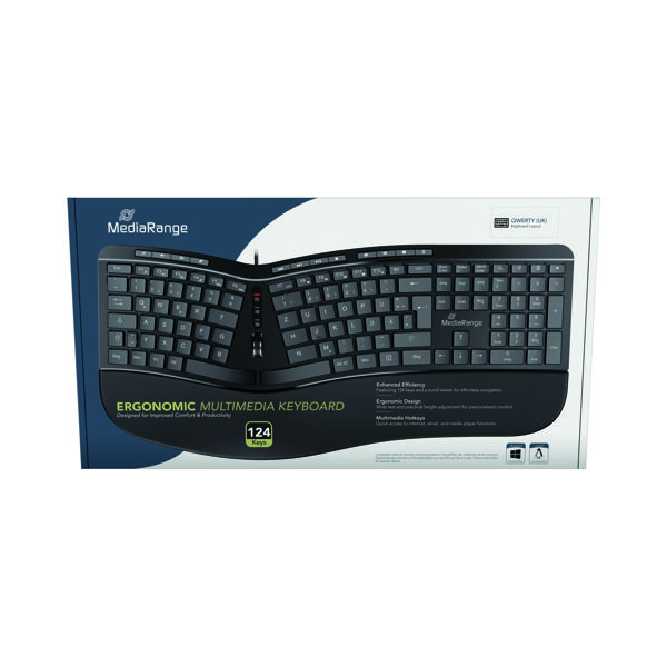 MEDIARANGE WIRED ERG KEYBOARD BLACK