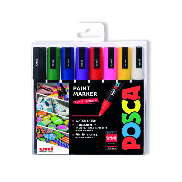 POSCA UNI POSCA PC-5M PNMK AST PK8