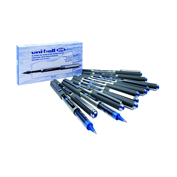 UNI-BALL UB-157 LIQ INK R/BL BLU P12