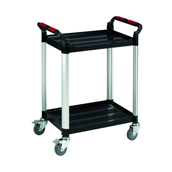 BARTON 2 SHELF STD PLASTIC TROLLEY