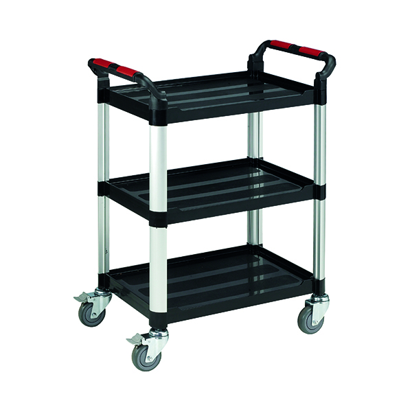 BARTON 3 SHELF STD PLASTIC TROLLEY