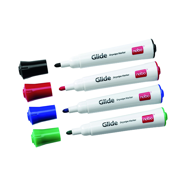 NOBO GLIDE DRYMARKER AST PK4