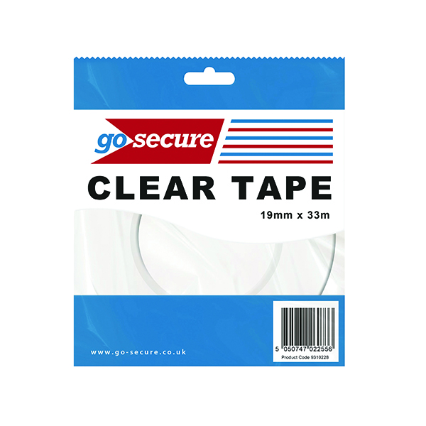GOSECURE SM TAPE 19MMX33M CLEAR PK12
