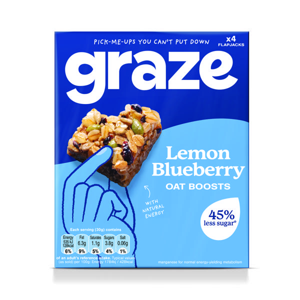 GRAZE LEM BLUEBRY OAT BOOSTS 30G PK4