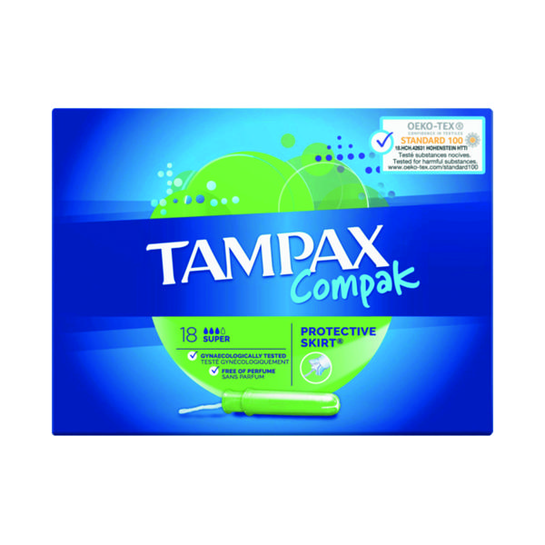 TAMPAX COMPAK SUP TAMPONS BXD 18 PK6