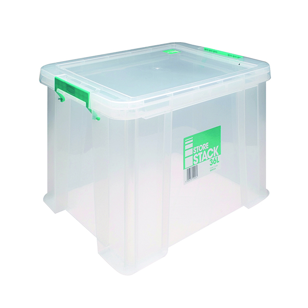 STORESTACK STORAGE BOX CLEAR 36L